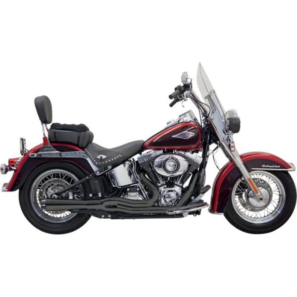 BASSANI Black Road Rage II Mega Power Short Megaphone System W/Black Billet End Cap - 1S12RB