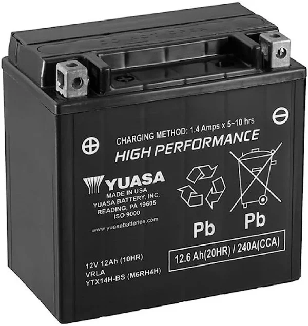 YUASA High Performance AGM Maintenance Free Battery - YUAM6RH4H