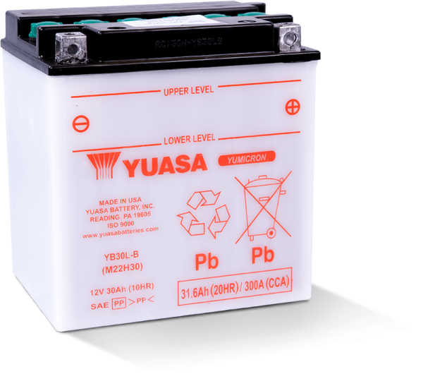 YUASA Yumicron High Powered 12-Volt Battery - YB30L-B