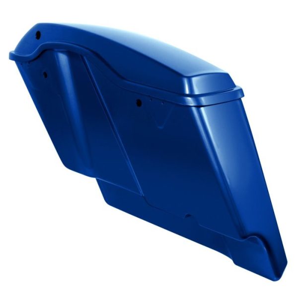 HOGWORKZ Superior Blue 4" Dual Cut Stretched Saddlebags - HW151006 - Image 4