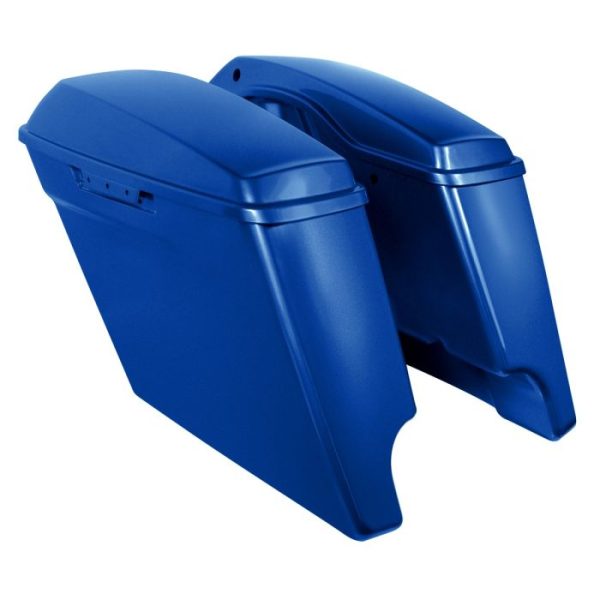 HOGWORKZ Superior Blue 4" Dual Cut Stretched Saddlebags - HW151006 - Image 5