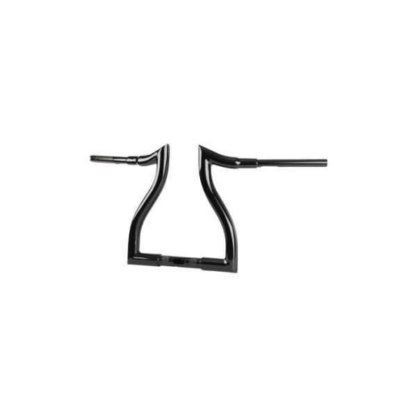 LA CHOPPERS 1 1/2 in. Black 12 in. Hammerhead Handlebar - LA-7316-12B