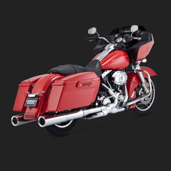 VANCE & HINES Chrome 4 1/2 in. Hi-Output Slip-On Mufflers - 16455